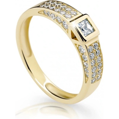 Cutie Jewellery prsteň zo žltého zlata so zirkónmi Z671561 10 X 1