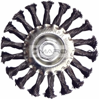 Optima Kartáč ocelový, copánkový ø 125 mm, vlnitý drát 0,5 mm K125O050CZ