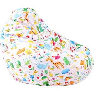 PUFRELAX Пуф, круша, 320л. , Nirvana Grande, A Colourful World, Водоустойчив, Перящ се калъф, Пълнеж от Полистиролни перли, принт, 8315 (PUF-G-NGR-TEXP-LUC) - topmall