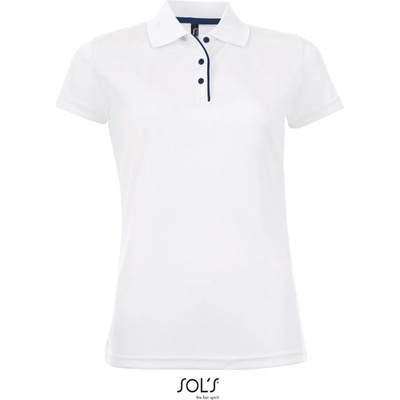 SOL's Collection Polokošile Performer Women sportovní krátký rukáv dámská COT-25119800102 Bílá