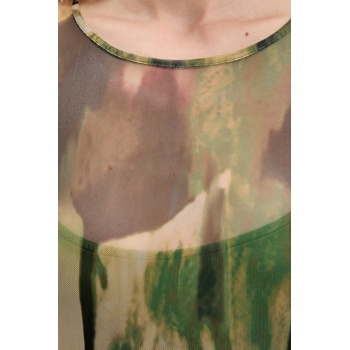 Desigual Рокля Desigual GODIVA в зелено дълга със стандартна кройка 25WWVK41 (25WWVK41)