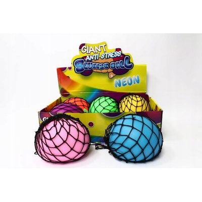 Míč d stisk.gigant neon 13 CM 6 BOX