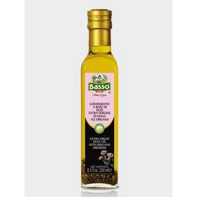 Basso Extra panenský olivový olej ochucený zálivka z olivového oleje s oregánem 250 ml