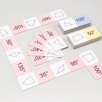 LegalSoft matematické domino Vnútorné uhly 36 kartičiek