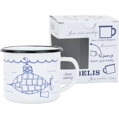 Belis Český plecháčik ø 8 cm 0,35 l biely Ponorka v krabičke 11008-039RAM04