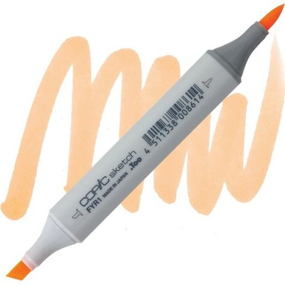 Lihová fixa COPIC Sketch oboustranná Brush & Chisel, Fluorescent orange (FYR1)