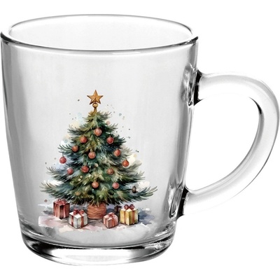 Altom Skleněný hrnek Christmas Tree 350 ml