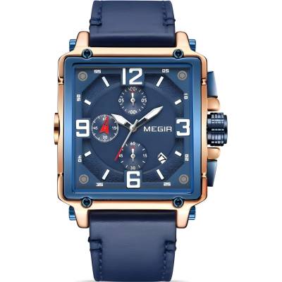 MEGIR Часовници megir vi-38572 - Син / Златен kp38572 (vi-38572)