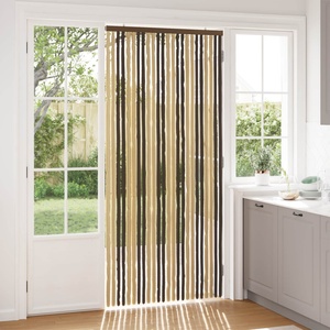 vidaXL Мрежа против насекоми Шенил Тъмен кафяв и бежов 100 x 220 cm (42034434)