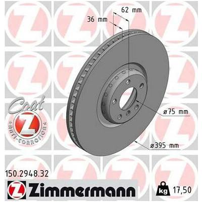 Brzdový kotúč ZIMMERMANN FORMULA F 150.2948.32