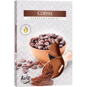 BISPOL Ароматни чаени свещи Bispol Aura - Кафе, 6 броя (p15-89)
