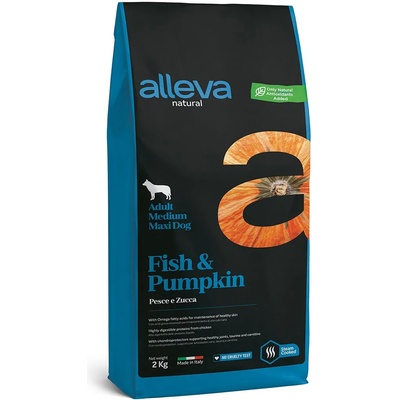 Alleva NATURAL кучешка риба и тиква възрастен среден/макси 2 кг
