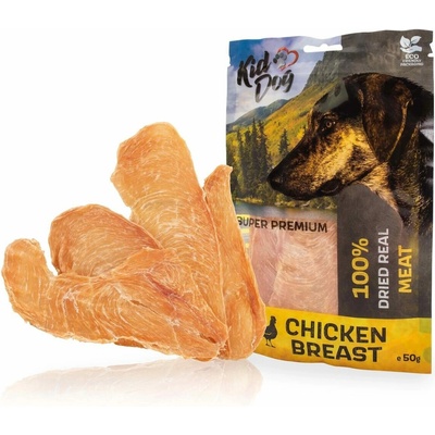 KidDog SUPER PREMIUM 100 % kuřecí prsa tenké plátky 50 g