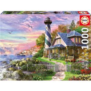 Educa Пъзел Educa от 1000 части - Фар край скалистият залив (EDU17740)