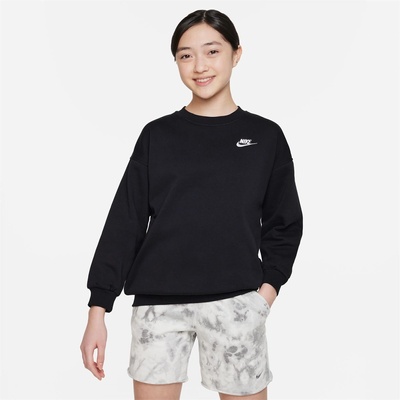 Nike Поларена блуза Nike Club Fleece Sweater - Black/White
