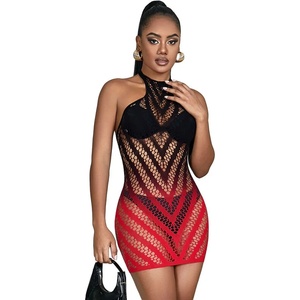  Мрежеста рокля, преливащи цветове - Subblime Fishnet Dress S/M/L (D-241373)