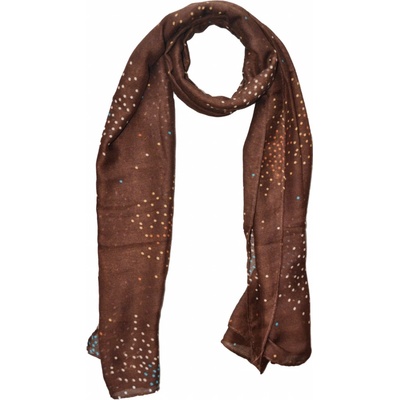Charm dámská lehká šála puntíky hnědá – Zbozi.Blesk.cz