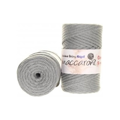 Maccaroni Šňůry Abigail 5mm - 101 šedá
