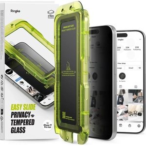 Ringke easy slide 2-pack ПРОТЕКТИВНО СТЪКЛО ЗА ЛИЧНИ ДАННИ iphone 17 pro privacy (8800328811430)
