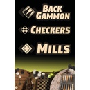 Backgammon + Checkers + Mills