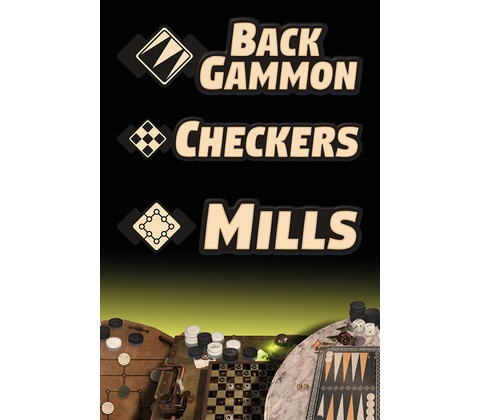 Backgammon + Checkers + Mills
