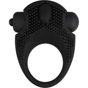 X Fun Вибриращ пенис ринг със сменяеми батерии "sexsale black bot