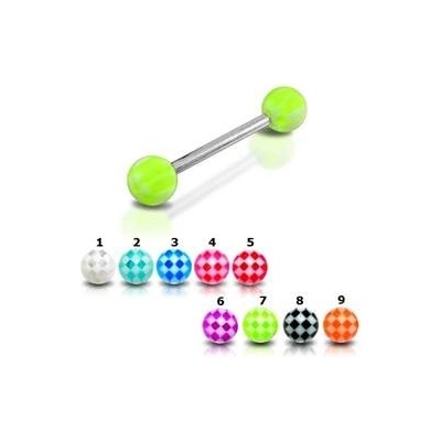 Šperky4U piercing do jazyka akrylát PJ01098-LB