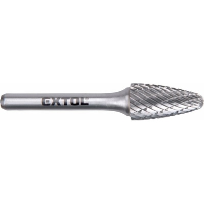 EXTOL INDUSTRIAL fréza karbidová, okrúhly oblúk, pr.12x25mm/stopka 6mm,sek stredný (double-cut) 8703755