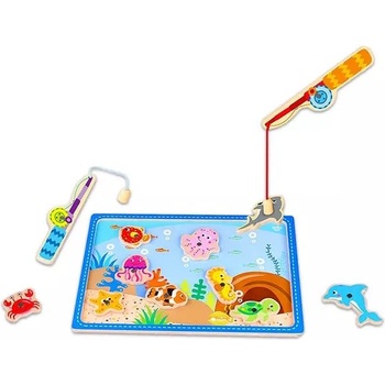 Tooky Toy Магнитна риболовна игра от дърво (tkf040)