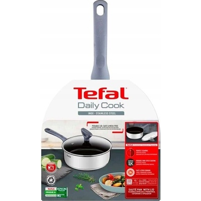 Panvica s pokrievkou TEFAL Daily Cook 24cm s nepriľnavým povrchom, indukcia G7303255