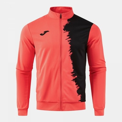 Joma City III Full Zip sweatshirt tmavá námornícka modrá koralová fluo čierna