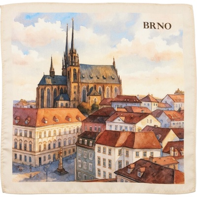 Bubibubi Hodvábna vreckovka do saka Brno