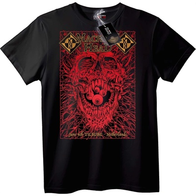 NOONEBRAND Тениска Червен Череп на Mach Head - 6XL, Black