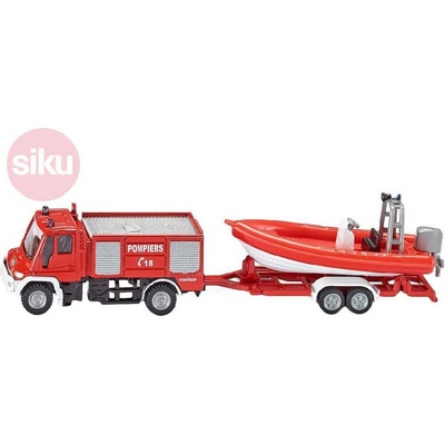 Siku 1636 Požární vozidlo Unimog s člunem