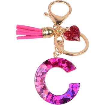 HARAHU Ключодържател Азбука - c / Розова / Сърце kp37973 (37973)