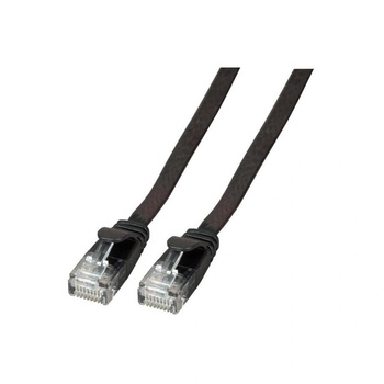 EFB-Elektronik RJ45 Flachpatchkabel U/UTP, Cat. 6A, PVC, 3m, schwarz (K8107SW. 3) (K8107SW. 3) (K8107SW.3)