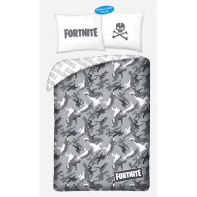 Halantex Obliečky Fortnite sivá Bavlna 140x200 70x90