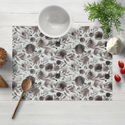 Biante prostírání Rongo RGP-504 Hnědé popínavé lístky na bílém 30x40cm