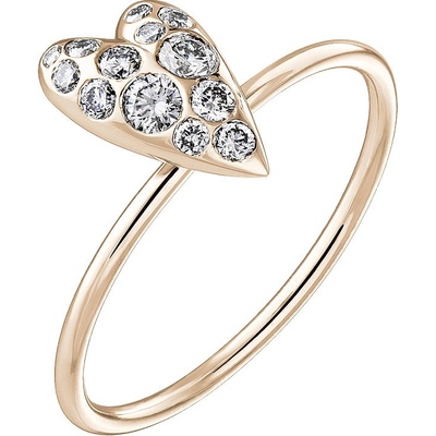 Tiami Prsten z růžového zlata s diamanty Cute Heart Sparkling RCHSP2201
