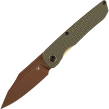 Kansept Nettle Rose Gold Coated 154CM Olive Green G10 T1103A4