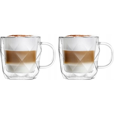 Design 2 sklenice termohrnků Vialli GEO 330 ml