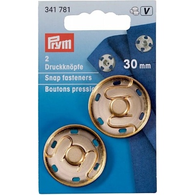 Kovová patentka 30mm zlatý lak PRYM 341781