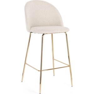 Bizzotto Бар стол CARRY 51x55x105cm слонова кост/злато (0734371)