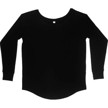 Tričko s dlouhými rukávy Loose Fit černá