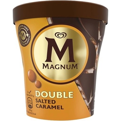 Magnum Double Salted Caramel zmrzlina v kelímku 440 ml – Zboží Mobilmania