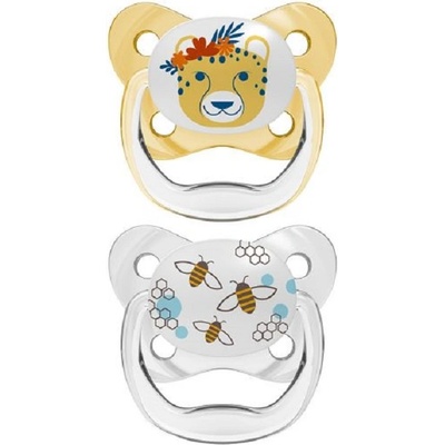 Dr. Brown's Ортодонтска залъгалка Dr. Brown's - PreVent, 6-18 m, 2 броя, жълта (72239300671)