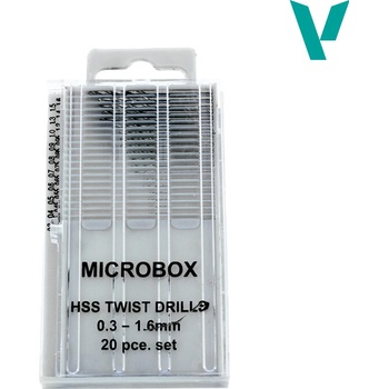 mikro Vallejo T01001 Sada 20ti vrtáčků 0.3-1.6mm