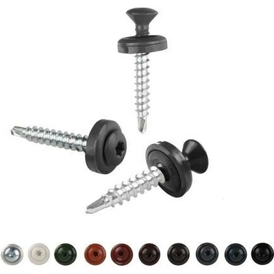 Šroub střešní samovrtný TORX + podložka EPDM 4,8x20 barevné blistr Barva: RAL 8004 cihlová – Hledejceny.cz