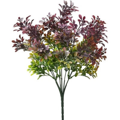 ZELEŇ DROB. LÍSTKY ZELENO- FIALOVA 34CM