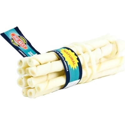 Bravo Tyčka z hovädzej kože Natural 14 cm 10 ks